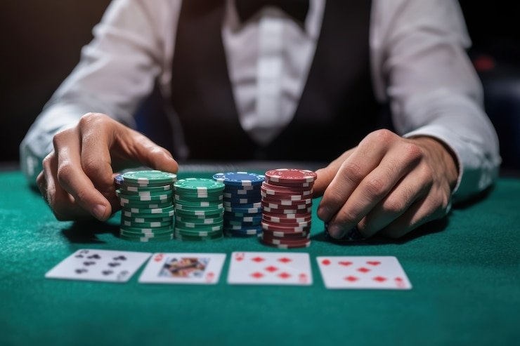 Tampilan meja Ceme Online di platform aresgacor dengan antarmuka kartu dan area taruhan